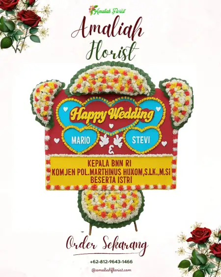 Papan Bunga Pernikahan Ujunggebang